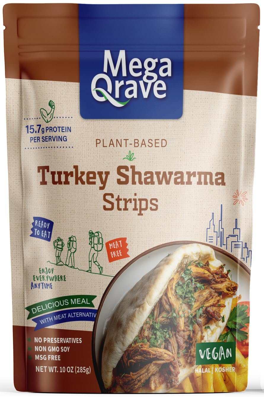 Mega Qrave Turkey Shawarma Strips pouch